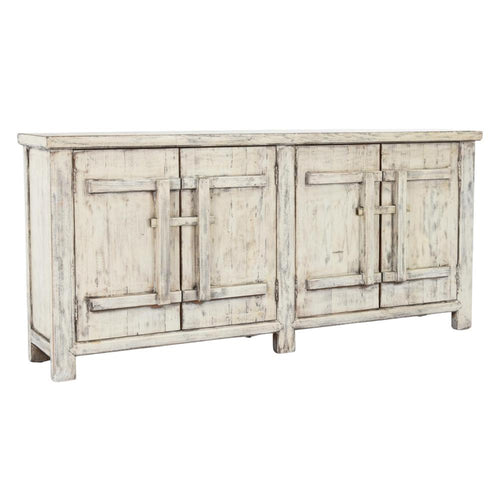 Iver Serving Buffet Cabinet Sideboard Console, Antique White 74 Inch