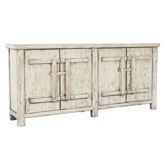 Iver Serving Buffet Cabinet Sideboard Console, Antique White 74 Inch