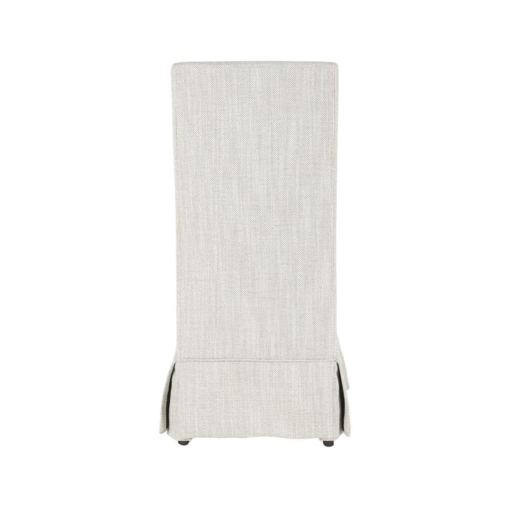 Kano Dining Chair Set of 2 Birch Wood Gray Skirted Slipcover BM331619