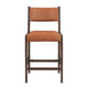 Eero Counter Stool with Dark Brown Ash Wood Frame Brown Leather BM331624