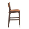 Eero Barstool Chair Semi Attached Back Ash Wood Frame Brown Leather BM331625