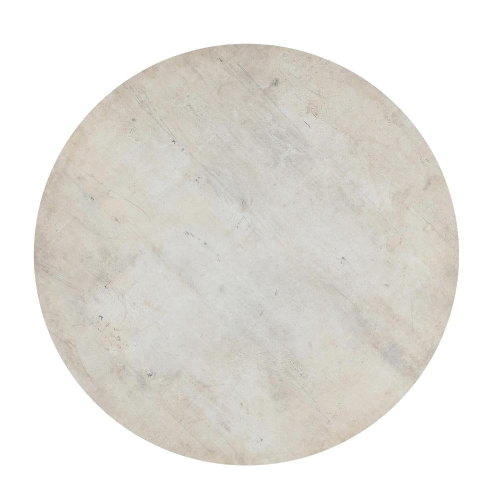 Vahn Dining Table with White Concrete Laminate Top Pine Wood 47 Inch BM331630