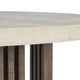 Vahn Dining Table with White Concrete Laminate Top, Pine Wood 47 Inch