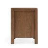 Oryn Nightstand with 2 Drawers and Retro Look Natural Rope Brown Oak BM331631