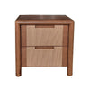 Oryn Nightstand with 2 Drawers and Retro Look Natural Rope Brown Oak BM331631