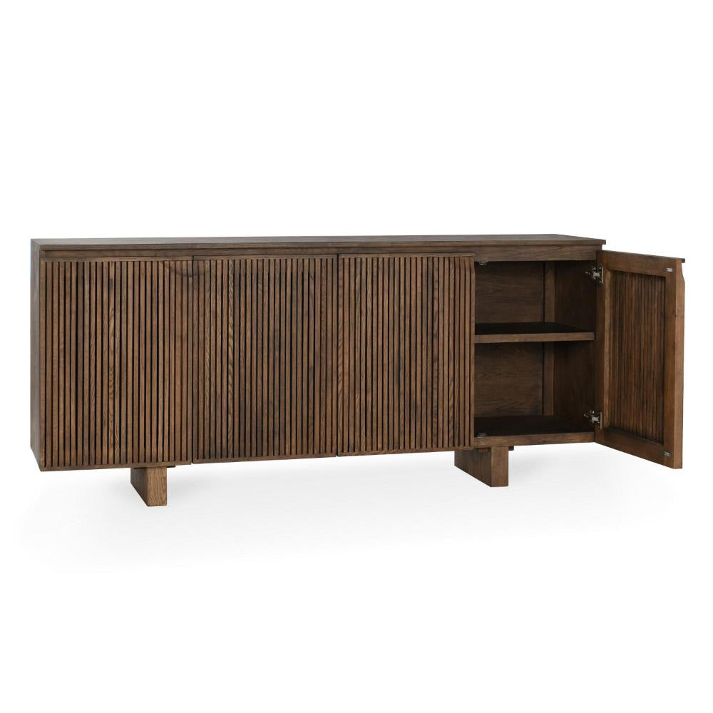 Cove Serving Buffet Cabinet Sideboard Console 4 Doors Brown 82 Inch BM331633