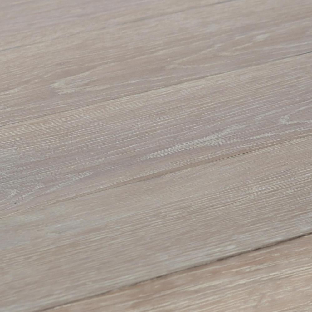 Eris Console Table with Hollow Tube Legs White Wash Oak Wood 90’’ BM331635