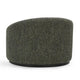 Zade Swivel Accent Chair Barrel Style Design Green Boucle Ash Wood