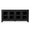 Roux Serving Buffet Cabinet Sideboard Console 4 Doors Black 84 Inch BM331640