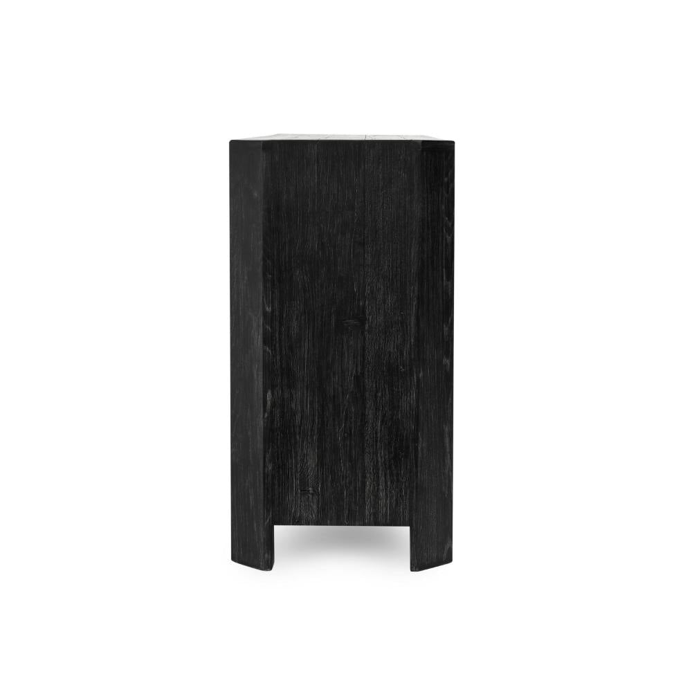 Roux Serving Buffet Cabinet Sideboard Console 4 Doors Black 84 Inch BM331640