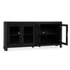 Roux Serving Buffet Cabinet Sideboard Console 4 Doors Black 84 Inch BM331640