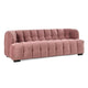 Kaio Sofa with Glam Retro Blush Pink Biscuit Tufted Velvet 91 Inch