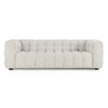 Eifa Sofa with Glam Retro Light Beige Biscuit Tufted Fabric 95 Inch