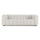 Eifa Sofa with Glam Retro Light Beige Biscuit Tufted Fabric 95 Inch