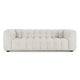 Eifa Sofa with Glam Retro Light Beige Biscuit Tufted Fabric 95 Inch BM331644