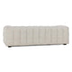 Eifa Sofa with Glam Retro Light Beige Biscuit Tufted Fabric 95 Inch