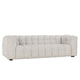 Eifa Sofa with Glam Retro Light Beige Biscuit Tufted Fabric 95 Inch