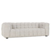 Eifa Sofa with Glam Retro Light Beige Biscuit Tufted Fabric 95 Inch