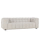 Eifa Sofa with Glam Retro Light Beige Biscuit Tufted Fabric 95 Inch