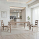 Brody Dining Table, Natural Brown Pine Wood, Rectangular 72 Inch Top