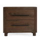 Jenna Nightstand 30 Inch Modern Cocoa Brown Acacia Wood 2 Drawers BM331647