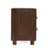 Jenna Nightstand 30 Inch Modern Cocoa Brown Acacia Wood 2 Drawers BM331647