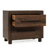 Jenna Nightstand 30 Inch Modern Cocoa Brown Acacia Wood 2 Drawers BM331647