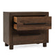 Jenna Nightstand 30 Inch Modern Cocoa Brown Acacia Wood 2 Drawers BM331647