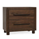 Jenna Nightstand 30 Inch Modern Cocoa Brown Acacia Wood 2 Drawers BM331647