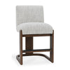 Berri Counter Height Chair, Ivory Boucle, Cantilever Dark Brown Wood
