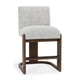 Berri Counter Height Chair, Ivory Boucle, Cantilever Dark Brown Wood