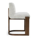 Berri Counter Height Chair Ivory Boucle Cantilever Dark Brown Wood BM331649