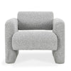 Marlone Accent Chair Mercury Gray Polyester Soft Boucle Cushions BM331650