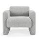 Marlone Accent Chair Mercury Gray Polyester Soft Boucle Cushions BM331650