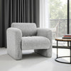 Marlone Accent Chair Mercury Gray Polyester Soft Boucle Cushions BM331650