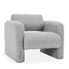 Marlone Accent Chair, Mercury Gray Polyester, Soft Boucle Cushions
