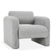 Marlone Accent Chair, Mercury Gray Polyester, Soft Boucle Cushions
