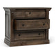Adele Nightstand 3 Drawers Classic Cocoa Brown Mango Wood 36 Inch BM331652