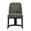 Joce Dining Chair Herb Green Polyester Cantilever Black Rubberwood BM331653