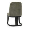 Joce Dining Chair Herb Green Polyester Cantilever Black Rubberwood BM331653