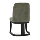 Joce Dining Chair Herb Green Polyester Cantilever Black Rubberwood BM331653