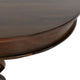 Tiara Accent Table Pedestal Base 30 Inch Round Dark Brown Mango Wood BM331661