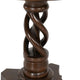 Tiara Accent Table Pedestal Base 30 Inch Round Dark Brown Mango Wood BM331661