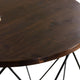 Rorie Coffee Table Round 32 Inch Dark Brown Mango Wood Open Base BM331664
