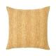 Etta Accent Throw Pillow, 22 Inch Square Striped Design, Yellow Cotton