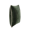 May Accent Throw Pillow 22in Stonewashed Forest Green Cotton Velvet