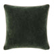 May Accent Throw Pillow, 22in Stonewashed Forest Green Cotton Velvet