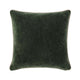 May Accent Throw Pillow, 18in Stonewashed Forest Green Cotton Velvet