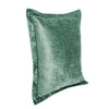Brad Accent Throw Pillow Square 22 Inch Textured Green Rayon Velvet BM331672