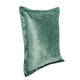 Brad Accent Throw Pillow Square 22 Inch Textured Green Rayon Velvet BM331672